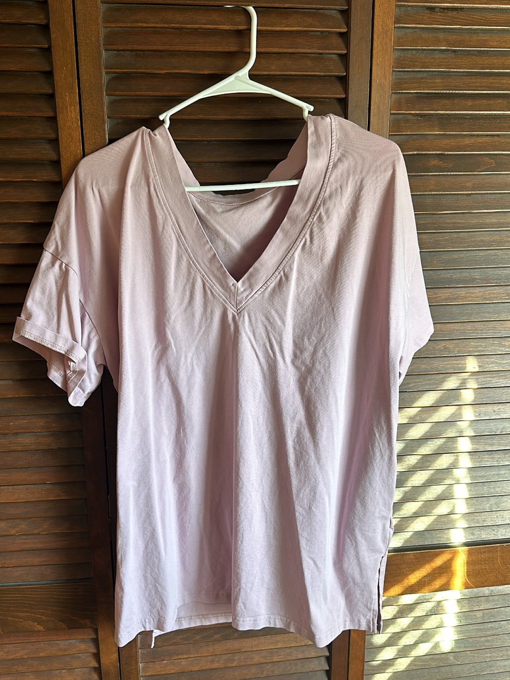 Classic V-Neck Women’s Set in Light Mauve